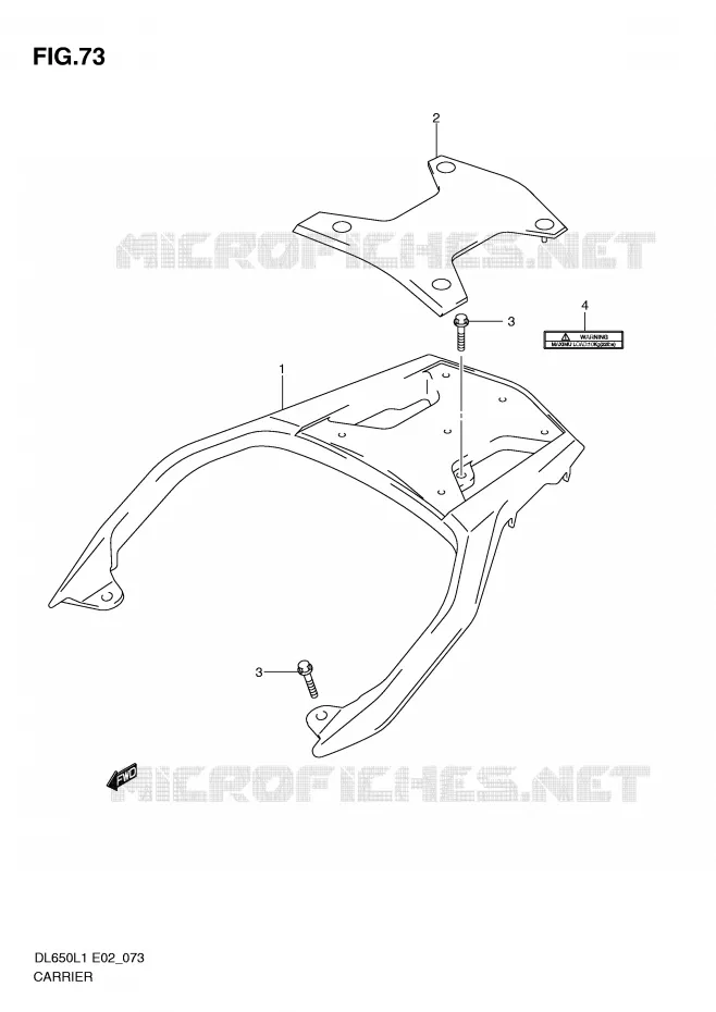 CARRIER Suzuki MOTO 650 V-STROM 2011  DL650AL1(E2)