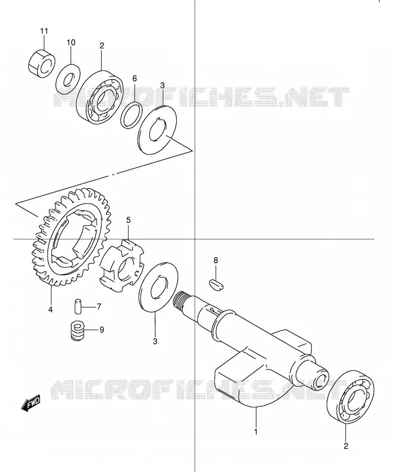 CRANK BALANCER Suzuki MOTO 250 DR 2000  DR250RY(E24)
