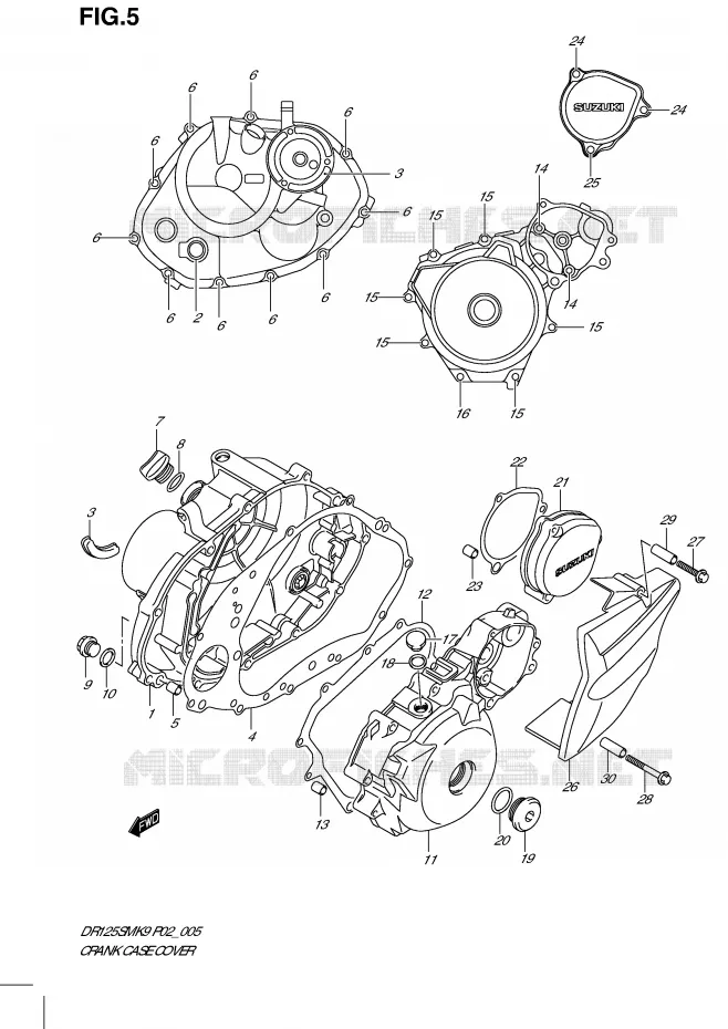 CRANKCASE COVER Suzuki MOTO 125 DR 2010  DR125SML0