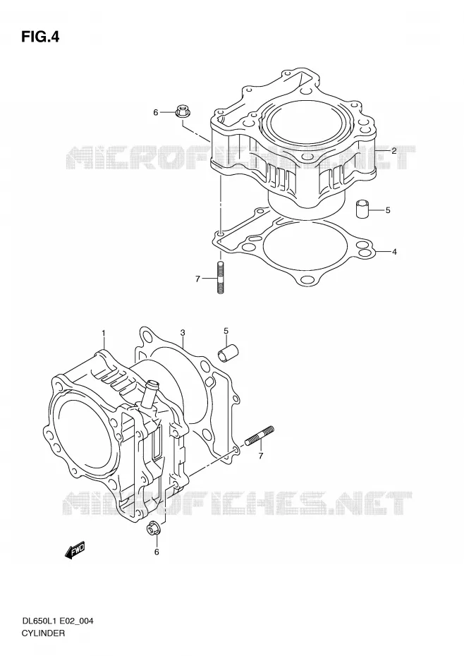 CYLINDER Suzuki MOTO 650 V-STROM 2011  DL650UEL1(E2)