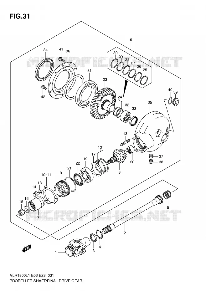 DRIVESHAFT Suzuki MOTO 1800 BOULEVARD 2011  VLR1800TL1(E3/E28)