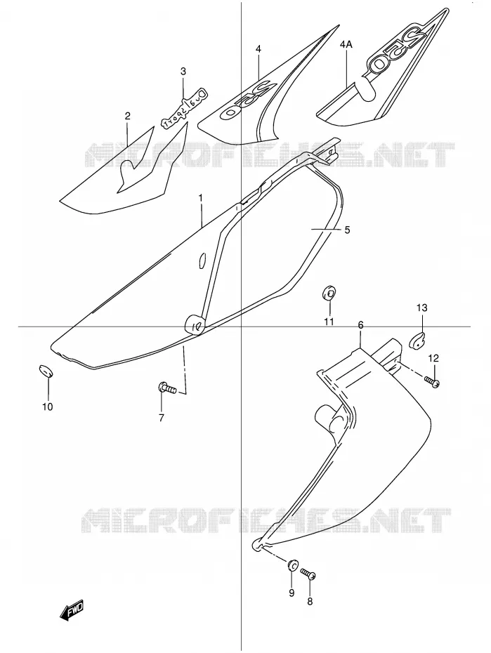 FAIRING Suzuki MOTO 250 DR 1999  DR250RX(E24)