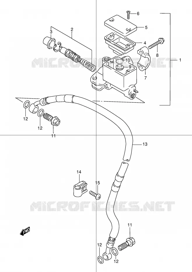 FRONT MASTER CYLINDER Suzuki MOTO 250 DR 1998  DR250RW(E24)
