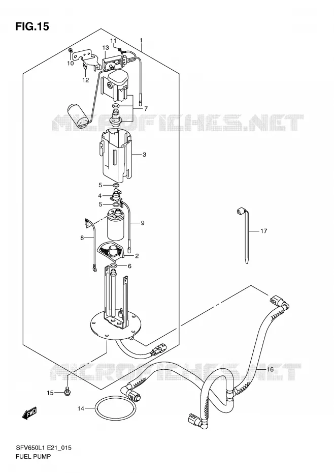 FUEL PUMP Suzuki MOTO 650 GLADIUS 2011  SFV650UAL1(E21)