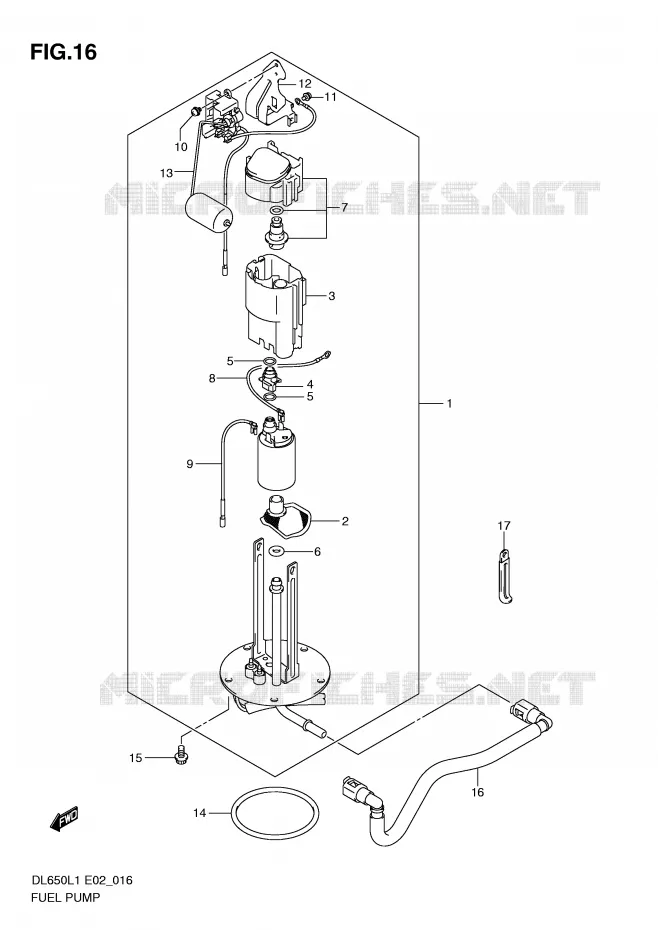 FUEL PUMP Suzuki MOTO 650 V-STROM 2011  DL650AL1(E2)