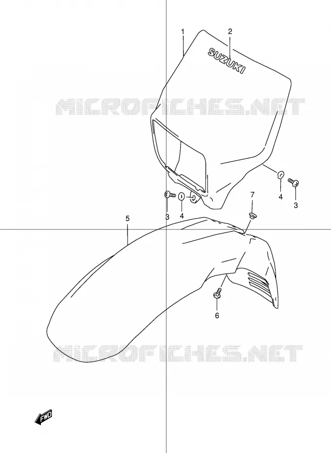 HEADLAMP HOUSING Suzuki MOTO 250 DR 2000  DR250RY(E24)