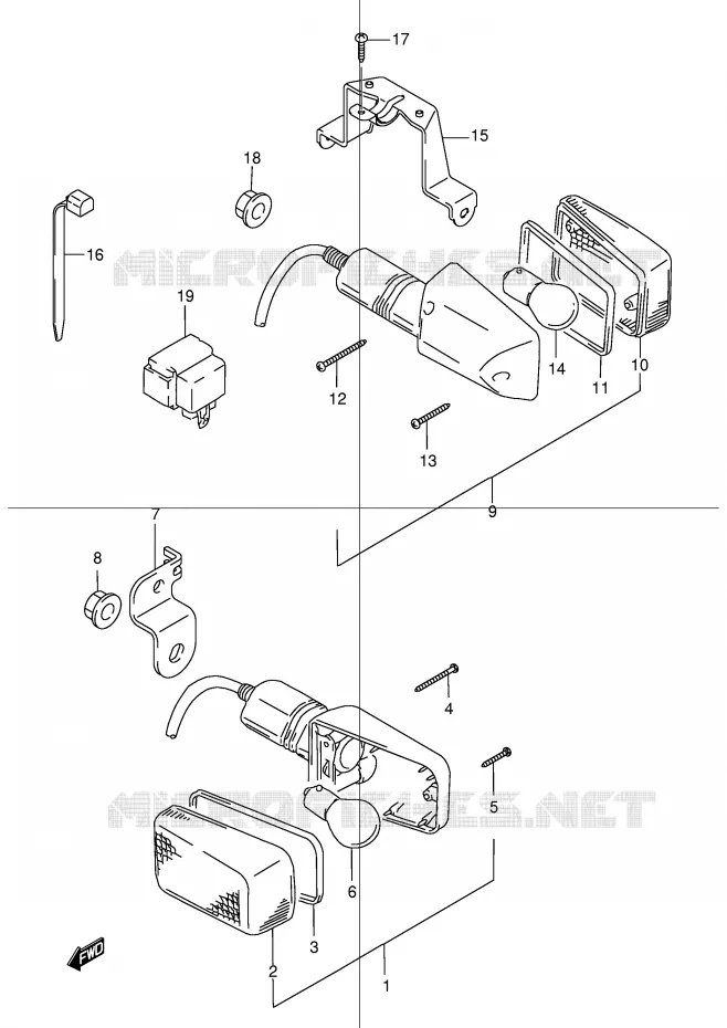 INDICATORS Suzuki MOTO 250 DR 1999  DR250RX(E24)