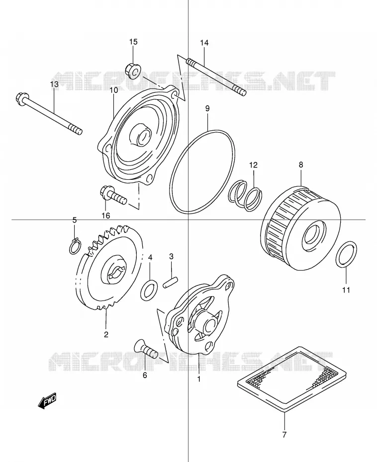 OIL PUMP Suzuki MOTO 250 DR 1998  DR250RW(E24)