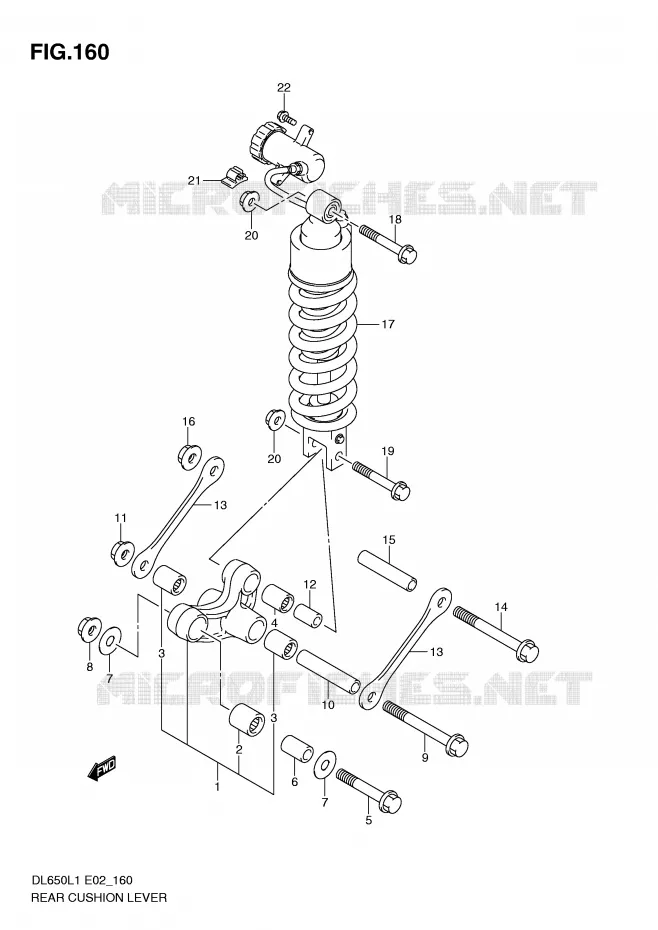 SHOCK ABSORBER LINKAGE Suzuki MOTO 650 V-STROM 2011  DL650AL1(E2)