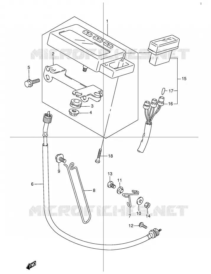 SPEEDOMETER Suzuki MOTO 250 DR 1998  DR250RW(E24)
