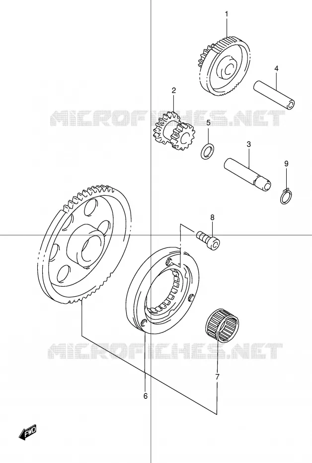 STARTER MOTOR CLUTCH Suzuki MOTO 250 DR 1998  DR250RW(E24)