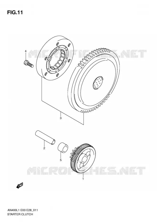 STARTER MOTOR CLUTCH Suzuki SCOOTER 400 BURGMAN 2011  AN400AL1(E3/E28)