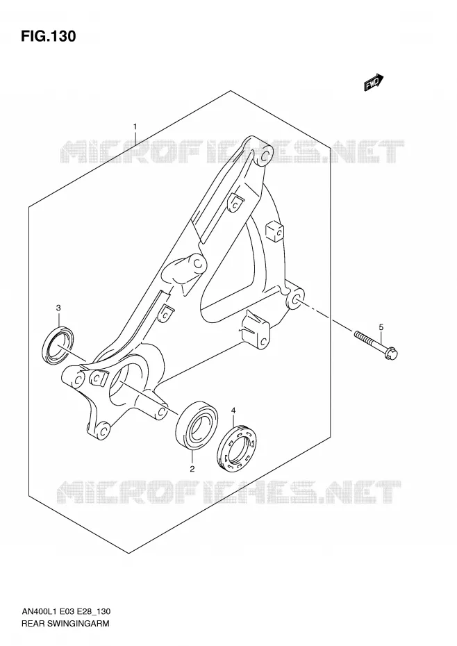 SWINGARM Suzuki SCOOTER 400 BURGMAN 2011  AN400L1(E3/E28)