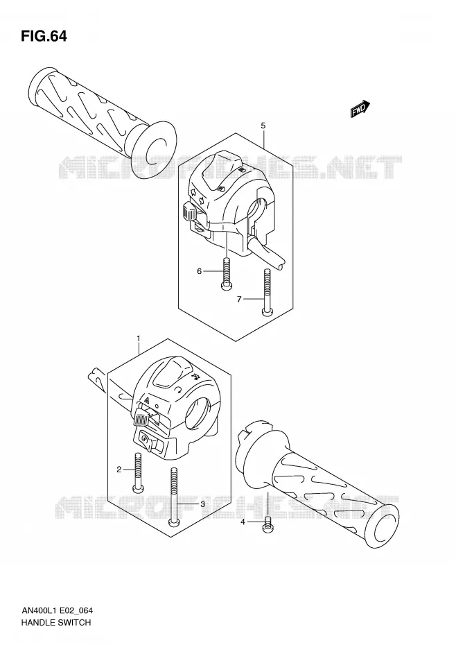 SWITCHES (AN400ZAL1 E19) Suzuki SCOOTER 400 BURGMAN 2011  AN400ZAL1(E2)