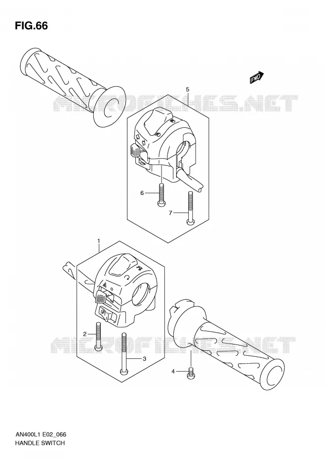 SWITCHES (AN400ZAL1 E51) Suzuki SCOOTER 400 BURGMAN 2011  AN400AL1(E2)