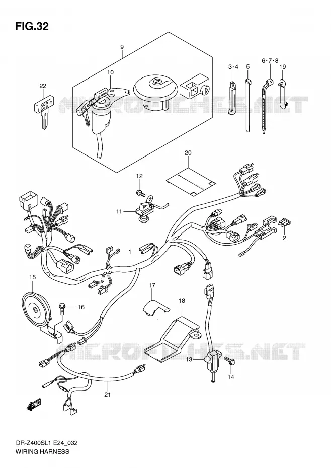 WIRING HARNESS Suzuki MOTO 400 DR-Z 2011  DR-Z400SL1(E24)