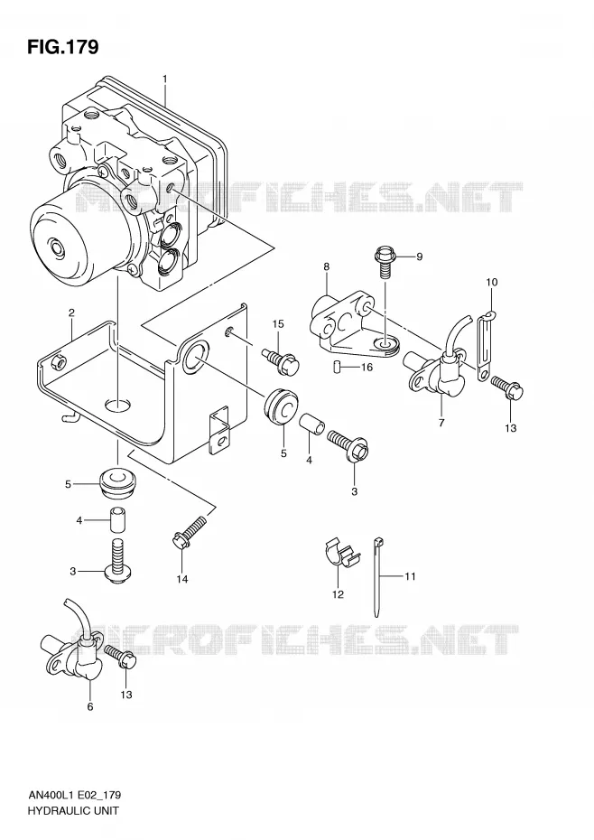 ABS SYSTEM (AN400AL1 E19) Suzuki SCOOTER 400 BURGMAN 2011  AN400AL1(E2)
