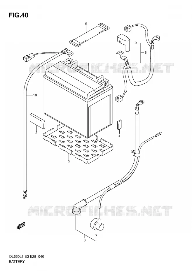 BATTERY (DL650AL1 E3) Suzuki MOTO 650 V-STROM 2011  DL650L1(E3)
