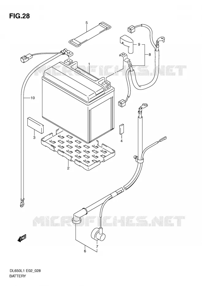 BATTERY (DL650L1 E19) Suzuki MOTO 650 V-STROM 2011  DL650L1(E2)