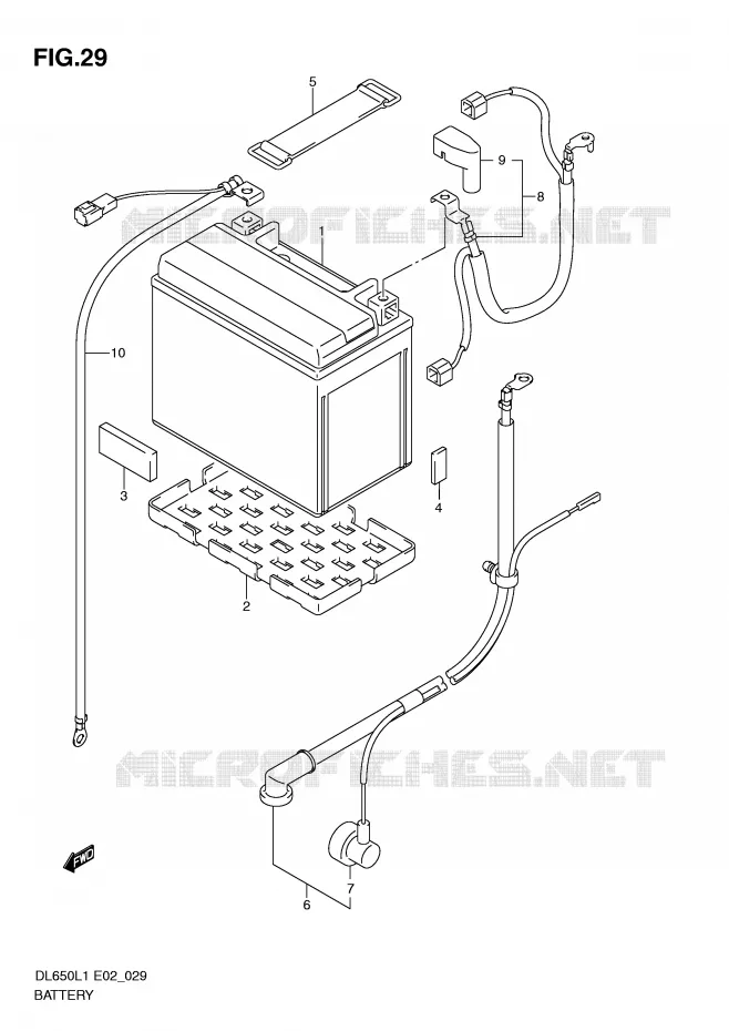 BATTERY (DL650L1 E24) Suzuki MOTO 650 V-STROM 2011  DL650AL1(E2)