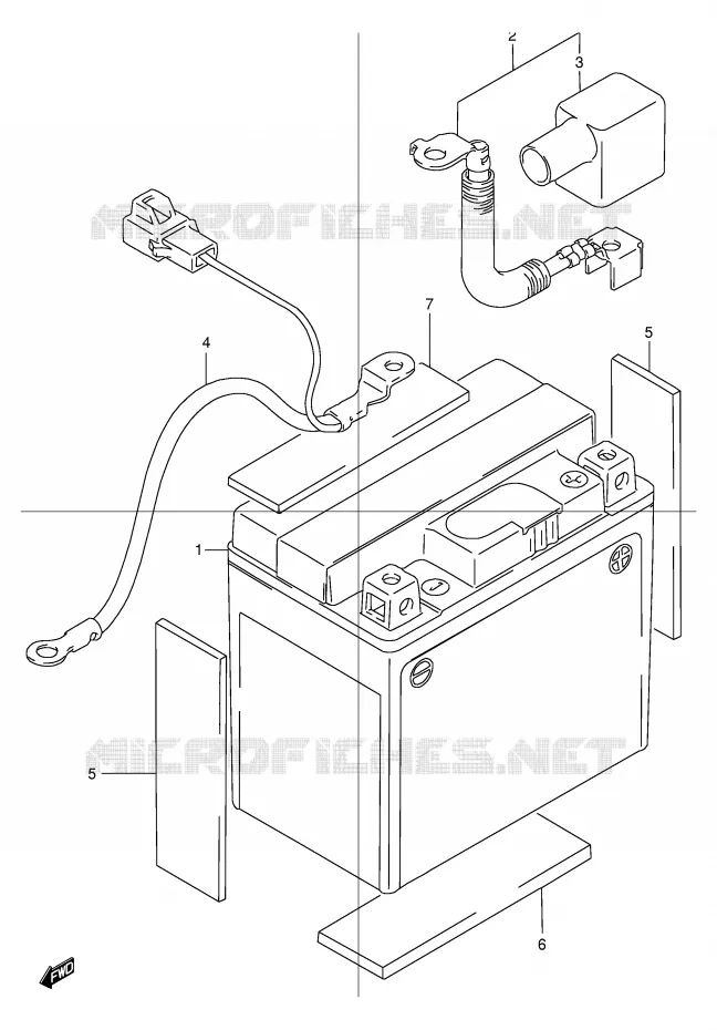 BATTERY Suzuki MOTO 250 DR 1998  DR250RW(E24)
