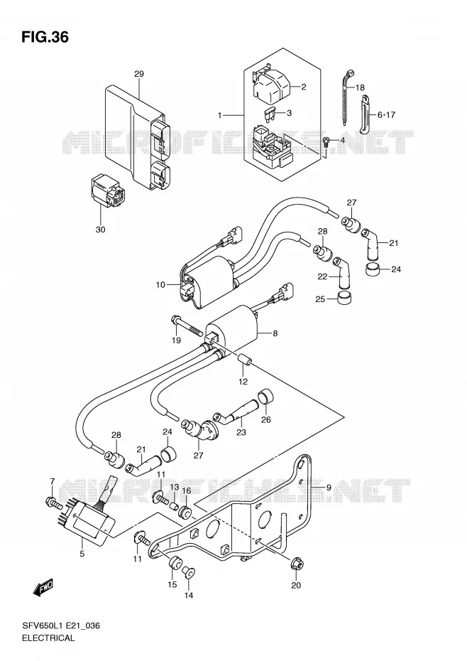 ELECTRICAL (SFV650UAL1 E21) Suzuki MOTO 650 GLADIUS 2011  SFV650UAL1(E21)