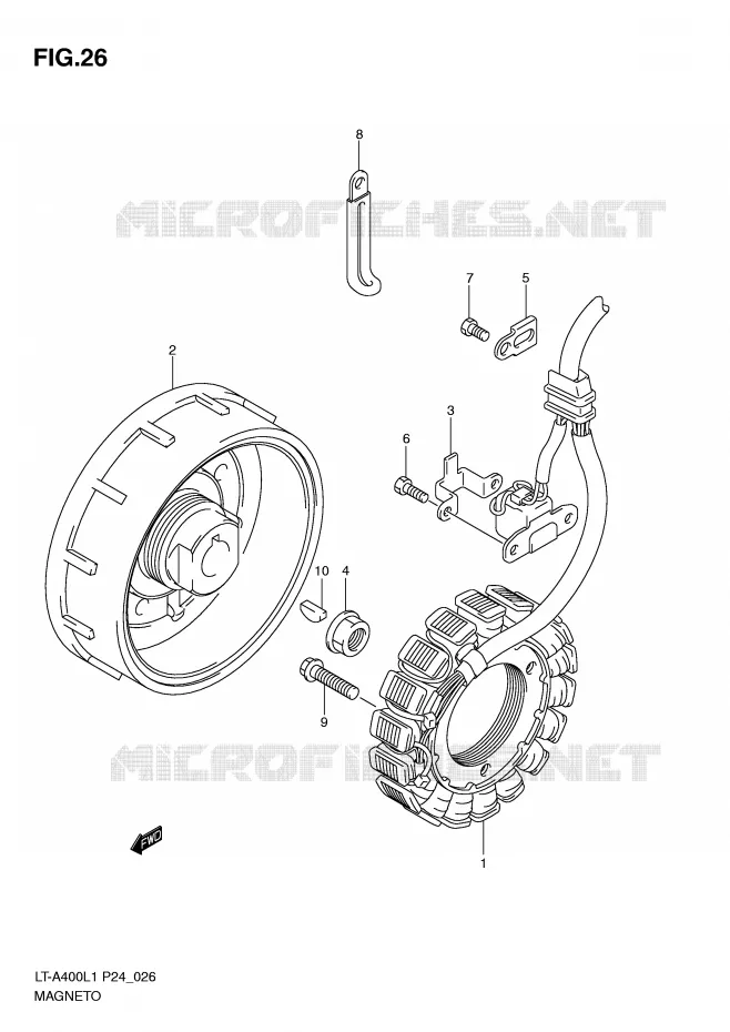 IGNITION Suzuki QUAD 400 KINGQUAD 2011  LT-A400L1(P24)