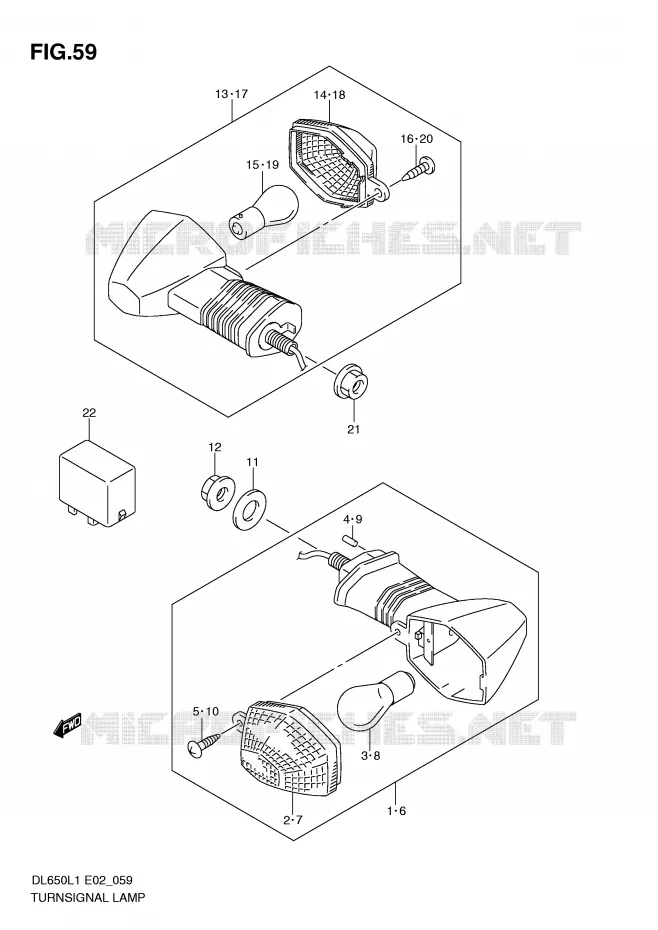 INDICATORS Suzuki MOTO 650 V-STROM 2011  DL650AUEL1(E2)
