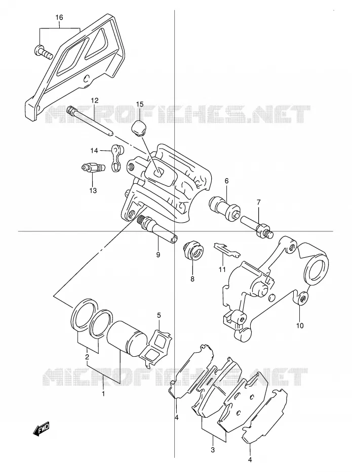 REAR CALIPER Suzuki MOTO 250 DR 2000  DR250RY(E24)