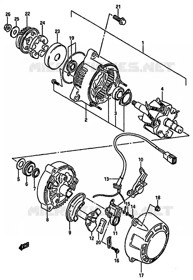 ALTERNATOR (E.NO.~116197) Suzuki MOTO 750 GSX-R 1985  GSX-R750F(F/G/H)