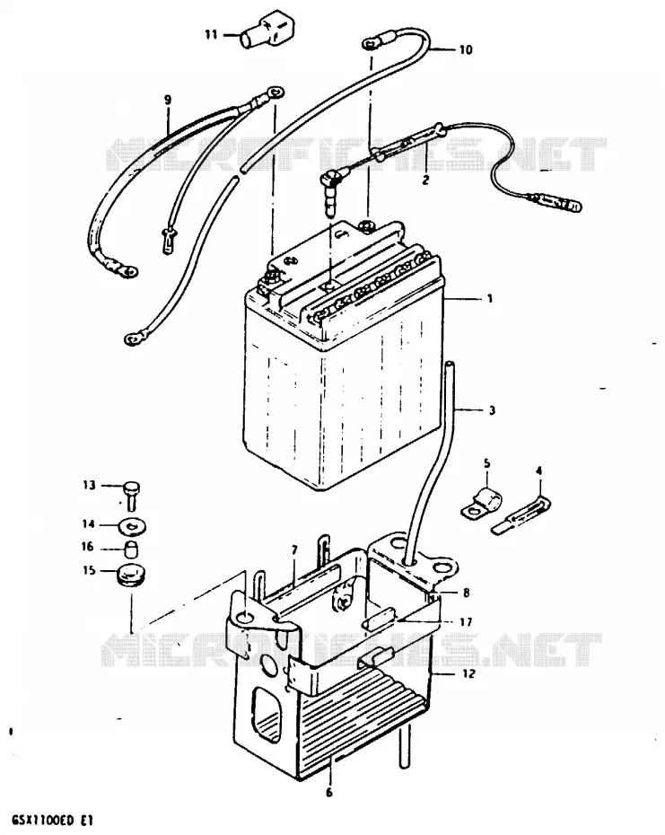 BATTERY Suzuki MOTO 1100 GSX-E 1983  GSX1100ESD(Z/D)