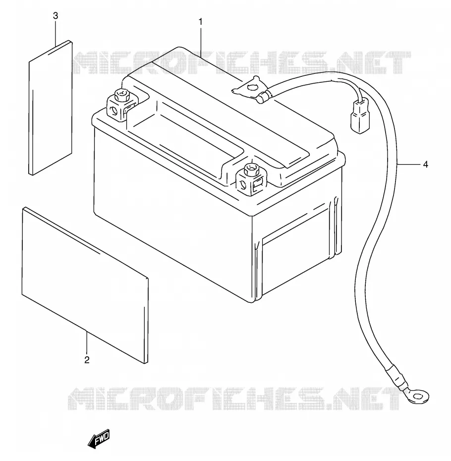 BATTERY Suzuki MOTO 250 GSX 1994  GSX250FR(E24)