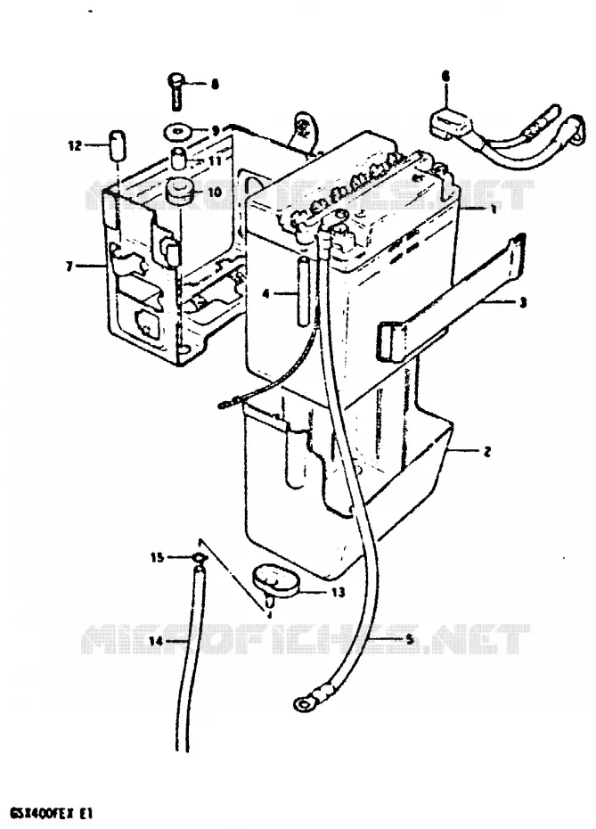BATTERY Suzuki MOTO 400 GSX 1981  GSX400FEX