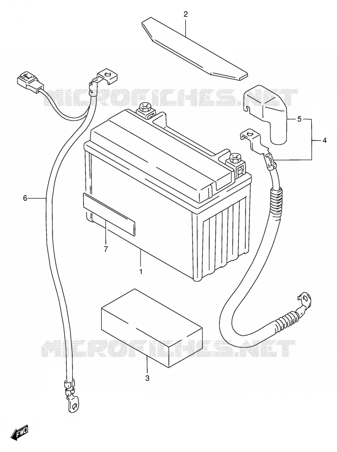 BATTERY Suzuki MOTO 600 BANDIT 1998  GSF600UW(E2)