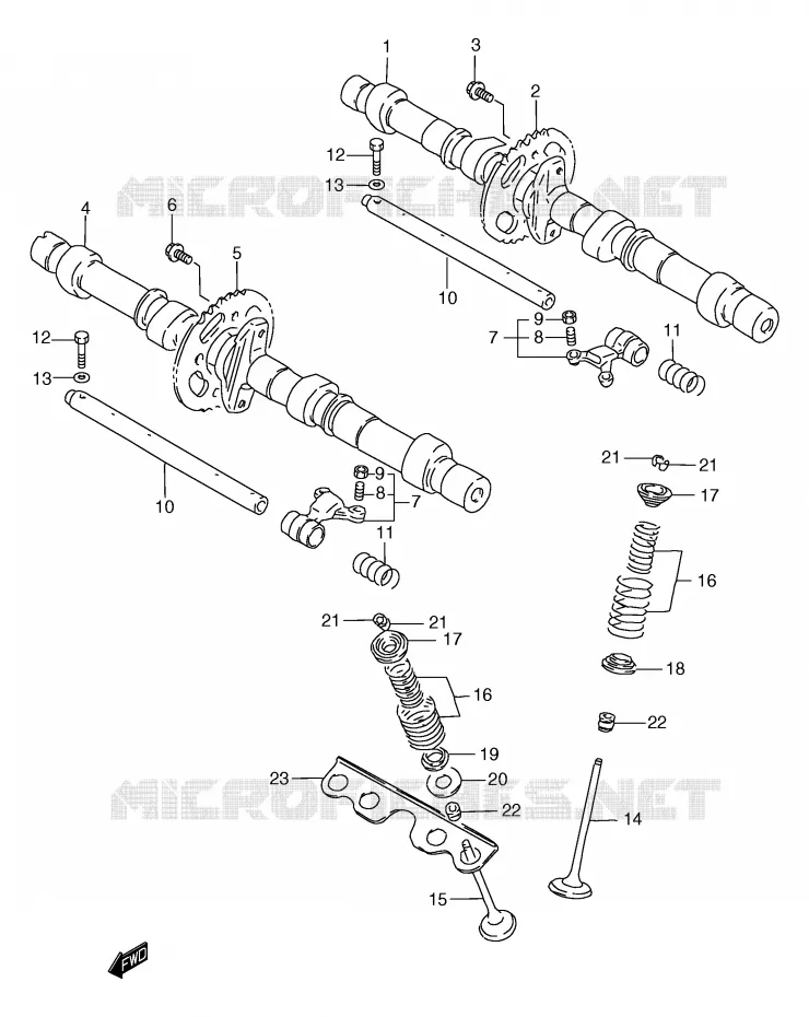 CAM SHAFT / VALVE Suzuki MOTO 1200 BANDIT 1997  GSF1200SAV(E2)