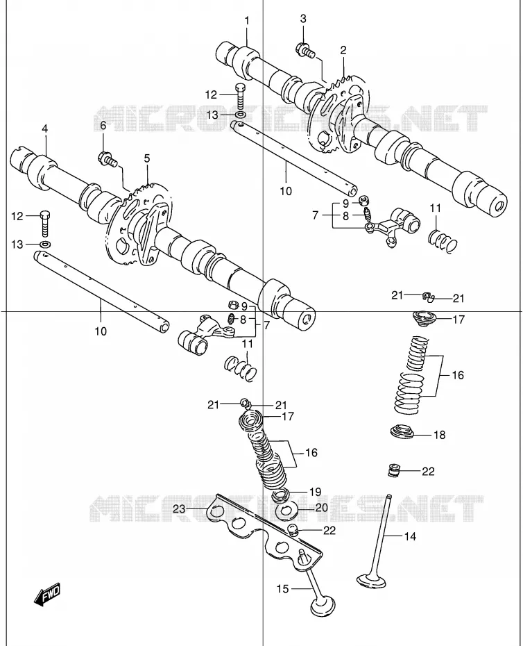CAM SHAFT / VALVE Suzuki MOTO 1200 BANDIT 2002  GSF1200SK2(E2)