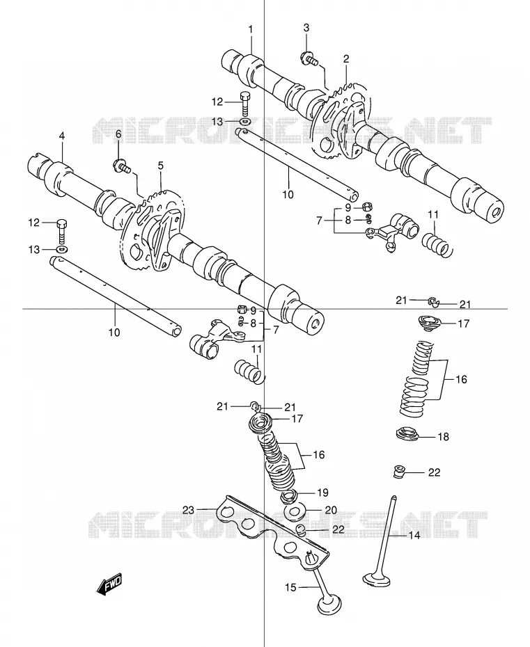 CAM SHAFT - VALVE Suzuki MOTO 1200 GSX 1999  GSX1200X(E4)