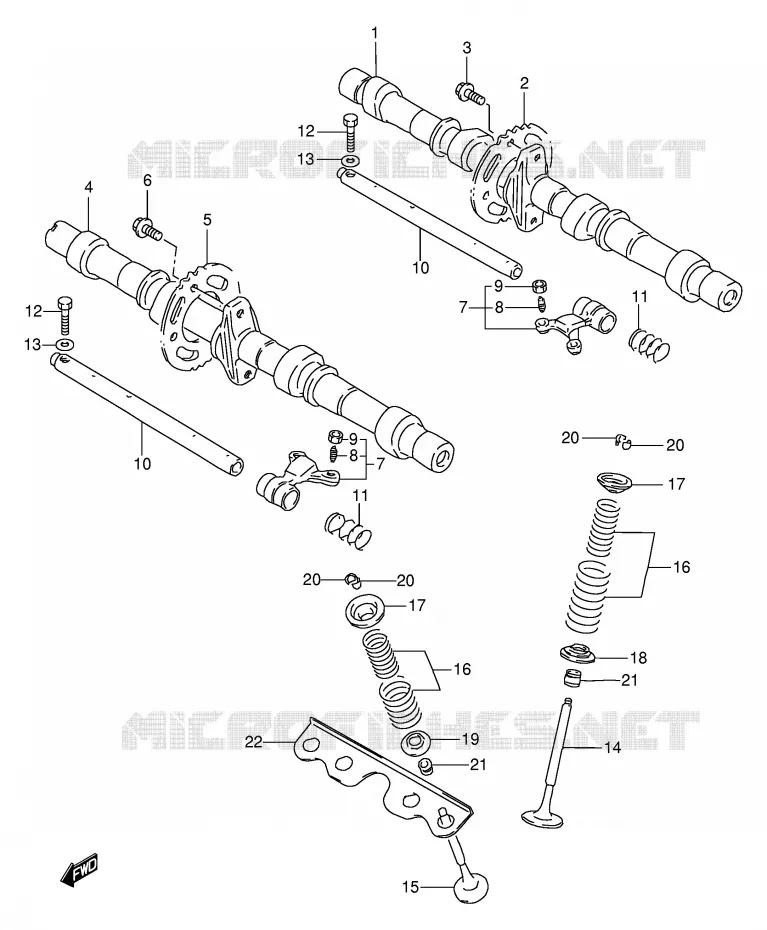 CAM SHAFT - VALVE Suzuki MOTO 600 BANDIT 1995  GSF600S/GSF600US