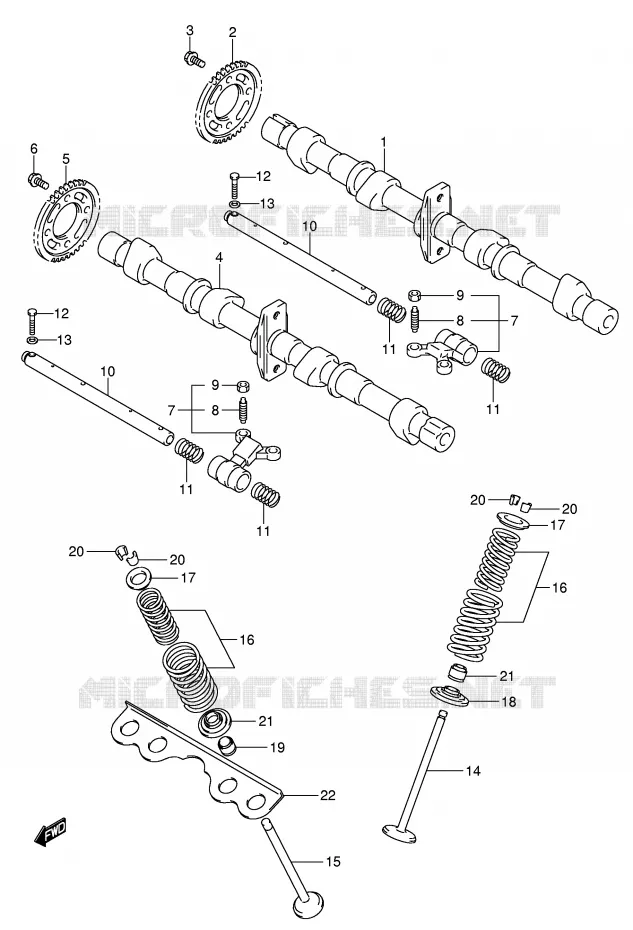 CAMSHAFT - VALVES Suzuki MOTO 650 BANDIT 2006  GSF650SAK6(E2)