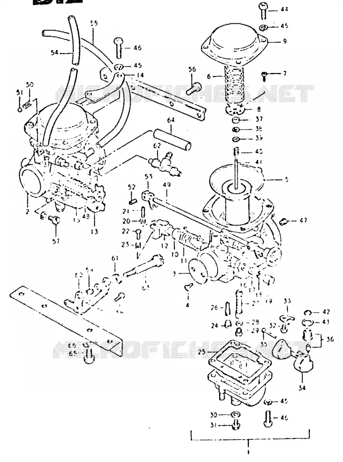 CARBURETOR Suzuki MOTO 400 GSX 1996  GSX400LT(T/X)
