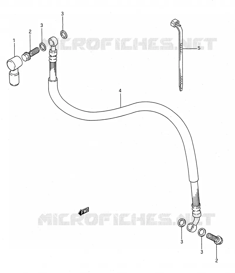 CLUTCH HOSE Suzuki MOTO 1100 GSX-F 1988  GSX1100FJ(E28)