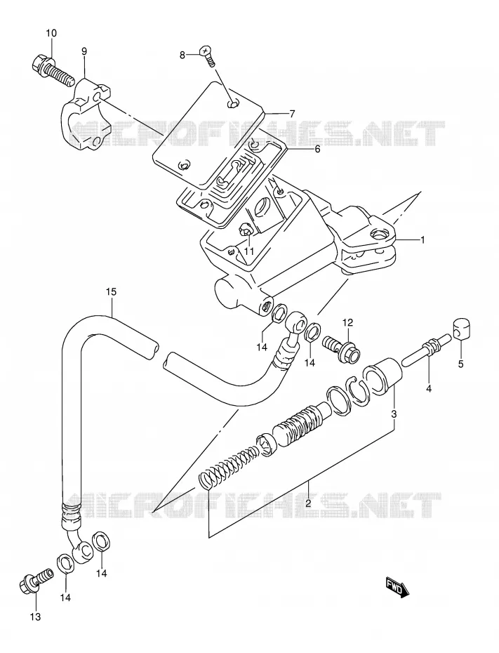 CLUTCH MASTER CYLINDER (MODEL P/R) Suzuki MOTO 1100 GSX-R 1996  GSX-R1100WT(E28)