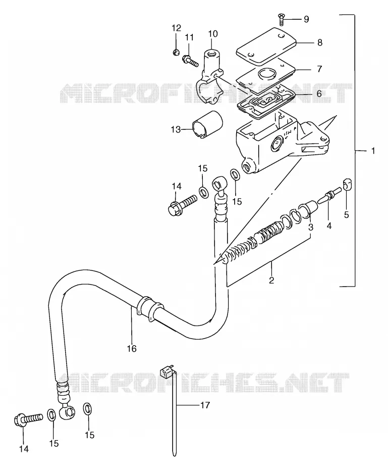 CLUTCH MASTER CYLINDER Suzuki MOTO 1200 BANDIT 1997  GSF1200SV(E2)