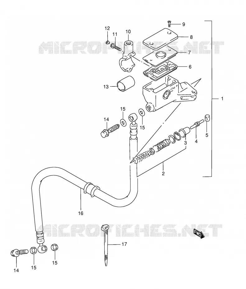 CLUTCH MASTER CYLINDER Suzuki MOTO 1200 BANDIT 1999  GSF1200SX(E28)