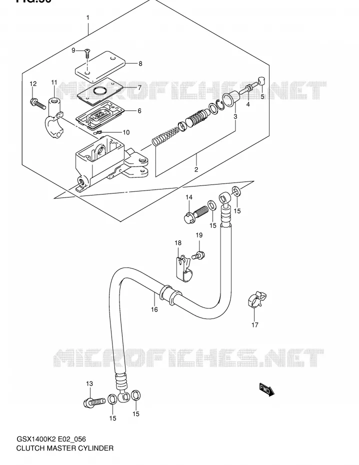 CLUTCH MASTER CYLINDER Suzuki MOTO 1400 GSX 2005  GSX1400U1K5(E2)