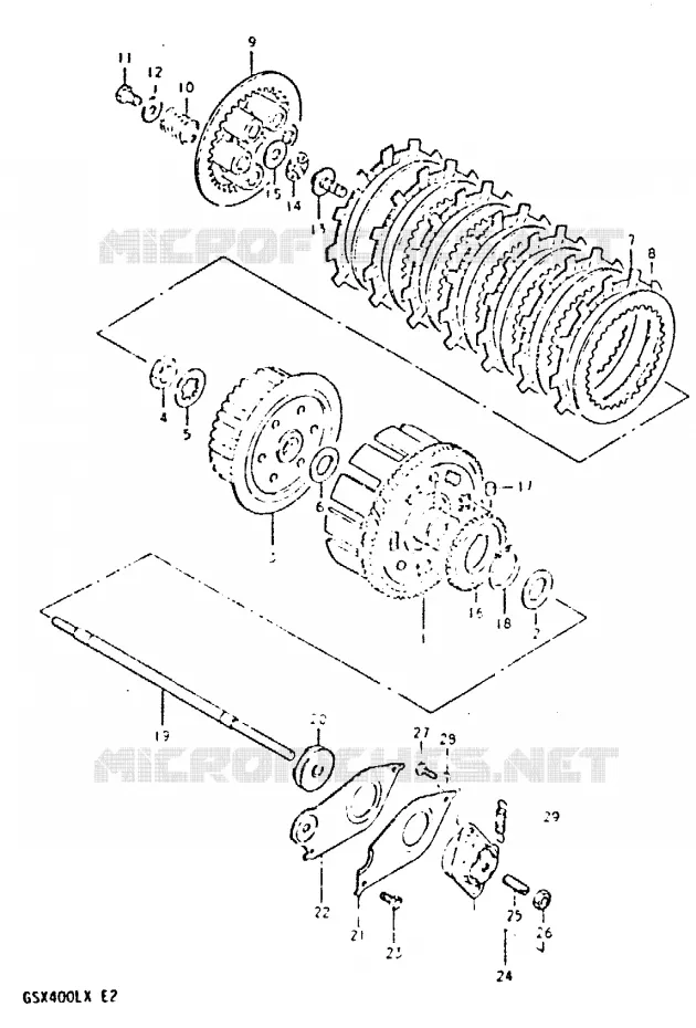 CLUTCH Suzuki MOTO 400 GSX 1996  GSX400LT(T/X)