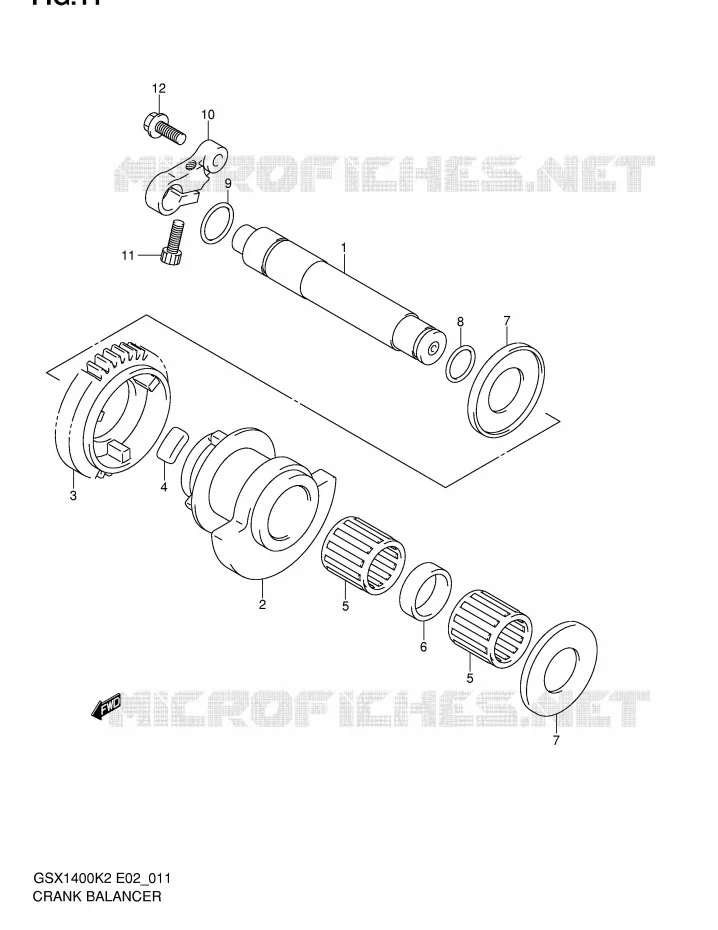 CRANK BALANCER Suzuki MOTO 1400 GSX 2002  GSX1400U1K2(E2)