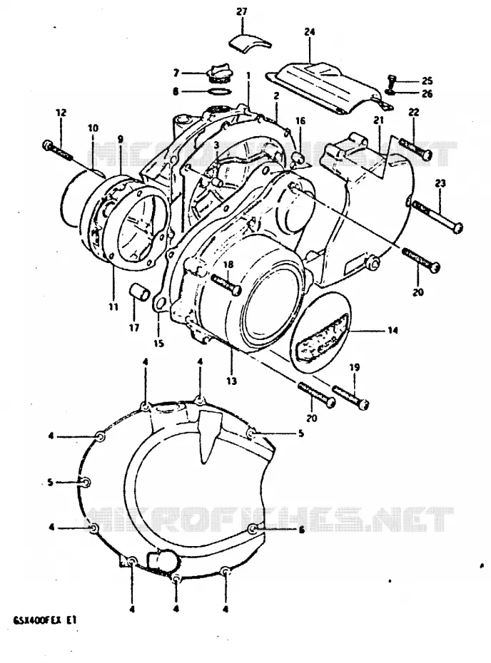 CRANKCASE COVER Suzuki MOTO 400 GSX 1981  GSX400FEX