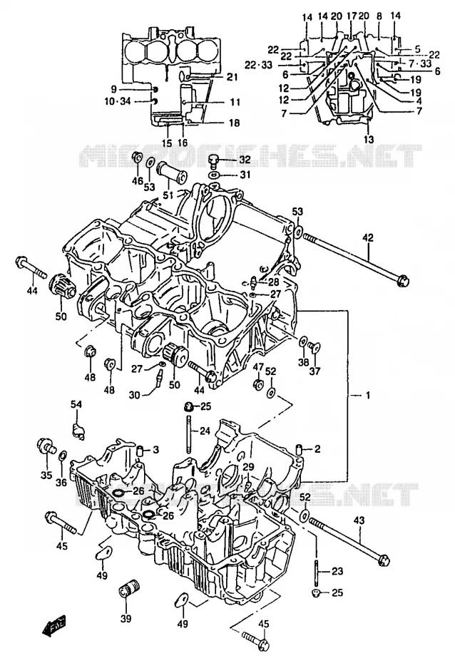 CRANKCASE Suzuki MOTO 1200 BANDIT 2000  GSF1200Y(T/V/W/X/Y)