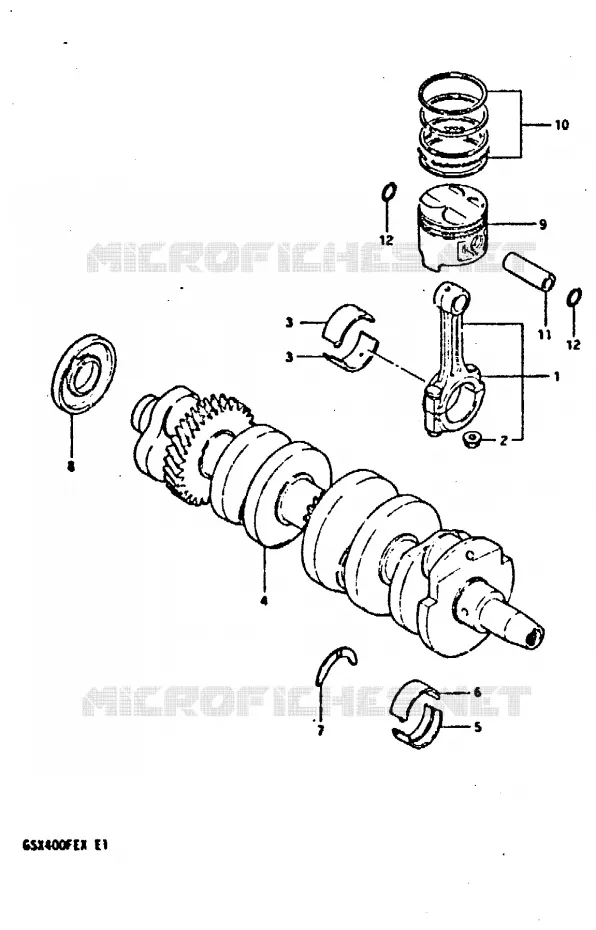 CRANKSHAFT Suzuki MOTO 400 GSX 1981  GSX400FEX